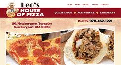 Desktop Screenshot of leoshouseofpizza.com