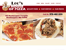 Tablet Screenshot of leoshouseofpizza.com